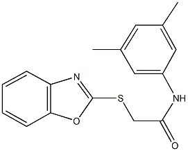 2-(1,3-benzoxazol-2-ylsulfanyl)-N-(3,5-dimethylphenyl)acetamide Struktur