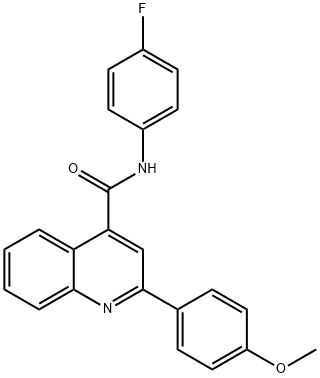 N-(4-fluorophenyl)-2-(4-methoxyphenyl)-4-quinolinecarboxamide Struktur