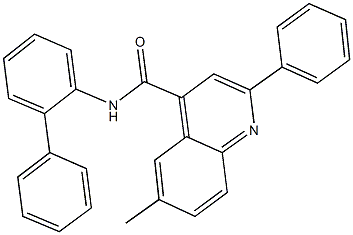 N-[1,1'-biphenyl]-2-yl-6-methyl-2-phenyl-4-quinolinecarboxamide Struktur