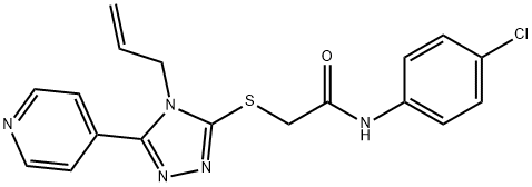 2-{[4-allyl-5-(4-pyridinyl)-4H-1,2,4-triazol-3-yl]sulfanyl}-N-(4-chlorophenyl)acetamide Struktur