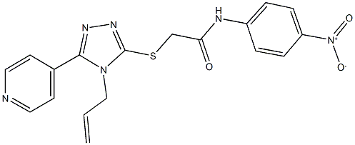 2-{[4-allyl-5-(4-pyridinyl)-4H-1,2,4-triazol-3-yl]sulfanyl}-N-{4-nitrophenyl}acetamide Struktur