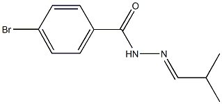 4-bromo-N'-(2-methylpropylidene)benzohydrazide Struktur