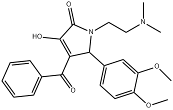 4-benzoyl-5-(3,4-dimethoxyphenyl)-1-[2-(dimethylamino)ethyl]-3-hydroxy-1,5-dihydro-2H-pyrrol-2-one Struktur