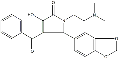 5-(1,3-benzodioxol-5-yl)-4-benzoyl-1-[2-(dimethylamino)ethyl]-3-hydroxy-1,5-dihydro-2H-pyrrol-2-one Struktur