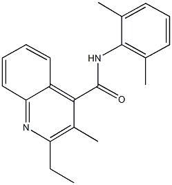 N-(2,6-dimethylphenyl)-2-ethyl-3-methyl-4-quinolinecarboxamide Struktur