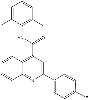 N-(2,6-dimethylphenyl)-2-(4-fluorophenyl)-4-quinolinecarboxamide Struktur