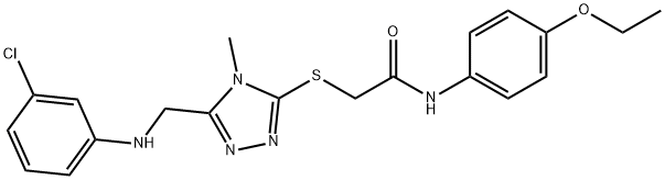 2-({5-[(3-chloroanilino)methyl]-4-methyl-4H-1,2,4-triazol-3-yl}sulfanyl)-N-(4-ethoxyphenyl)acetamide Struktur