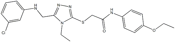 2-({5-[(3-chloroanilino)methyl]-4-ethyl-4H-1,2,4-triazol-3-yl}sulfanyl)-N-(4-ethoxyphenyl)acetamide Struktur