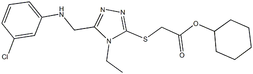 cyclohexyl ({5-[(3-chloroanilino)methyl]-4-ethyl-4H-1,2,4-triazol-3-yl}sulfanyl)acetate Struktur