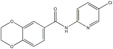 N-(5-chloro-2-pyridinyl)-2,3-dihydro-1,4-benzodioxine-6-carboxamide Struktur