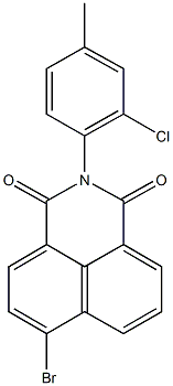 6-bromo-2-(2-chloro-4-methylphenyl)-1H-benzo[de]isoquinoline-1,3(2H)-dione Struktur