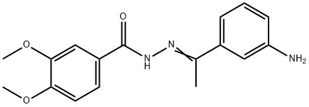 N'-[1-(3-aminophenyl)ethylidene]-3,4-dimethoxybenzohydrazide Struktur