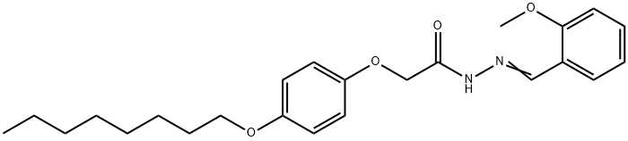 N'-(2-methoxybenzylidene)-2-[4-(octyloxy)phenoxy]acetohydrazide Struktur