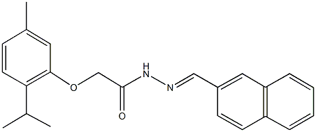 2-(2-isopropyl-5-methylphenoxy)-N'-(2-naphthylmethylene)acetohydrazide Struktur