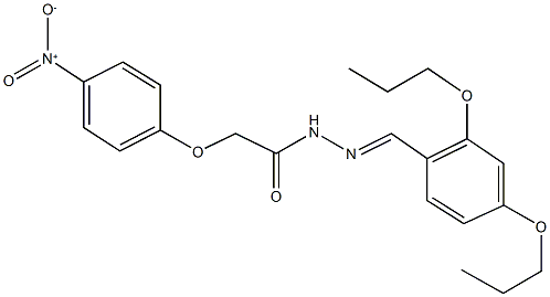 N'-(2,4-dipropoxybenzylidene)-2-{4-nitrophenoxy}acetohydrazide Struktur