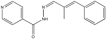 N'-(2-methyl-3-phenyl-2-propenylidene)isonicotinohydrazide Struktur