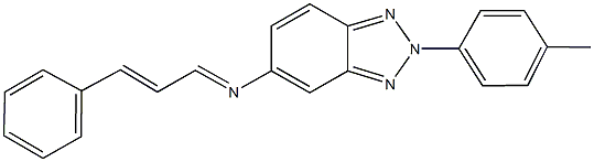 N-[2-(4-methylphenyl)-2H-1,2,3-benzotriazol-5-yl]-N-(3-phenyl-2-propenylidene)amine Struktur