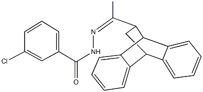 3-chloro-N'-[(Z)-1-tetracyclo[6.6.2.0~2,7~.0~9,14~]hexadeca-2,4,6,9,11,13-hexaen-15-ylethylidene]benzohydrazide Struktur