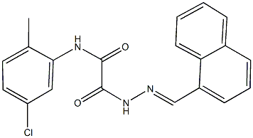 N-(5-chloro-2-methylphenyl)-2-[2-(1-naphthylmethylene)hydrazino]-2-oxoacetamide Struktur