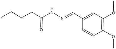 N'-(3,4-dimethoxybenzylidene)pentanohydrazide Struktur