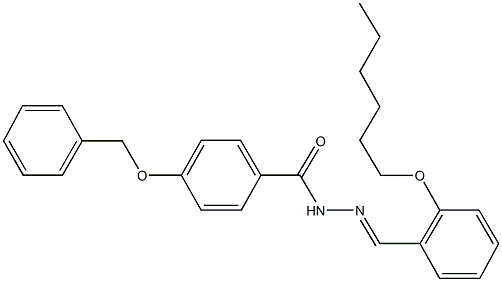 4-(benzyloxy)-N'-[2-(hexyloxy)benzylidene]benzohydrazide Struktur