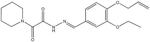 N'-[4-(allyloxy)-3-ethoxybenzylidene]-2-oxo-2-(1-piperidinyl)acetohydrazide Struktur