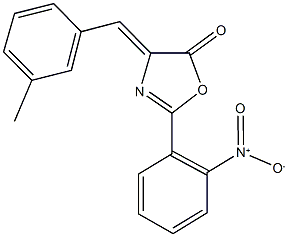 2-{2-nitrophenyl}-4-(3-methylbenzylidene)-1,3-oxazol-5(4H)-one Struktur