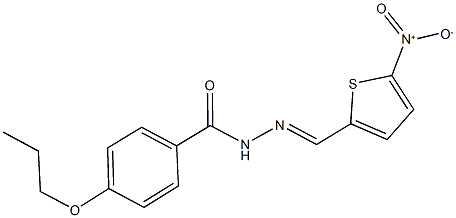 N'-({5-nitro-2-thienyl}methylene)-4-propoxybenzohydrazide Struktur