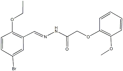 N'-(5-bromo-2-ethoxybenzylidene)-2-(2-methoxyphenoxy)acetohydrazide Struktur