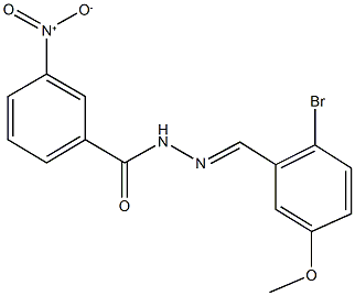 N'-(2-bromo-5-methoxybenzylidene)-3-nitrobenzohydrazide Struktur