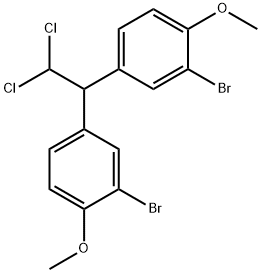 2-bromo-4-[1-(3-bromo-4-methoxyphenyl)-2,2-dichloroethyl]-1-methoxybenzene Struktur