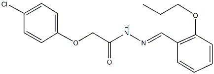 2-(4-chlorophenoxy)-N'-(2-propoxybenzylidene)acetohydrazide Struktur