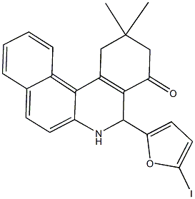 5-(5-iodo-2-furyl)-2,2-dimethyl-2,3,5,6-tetrahydrobenzo[a]phenanthridin-4(1H)-one Struktur