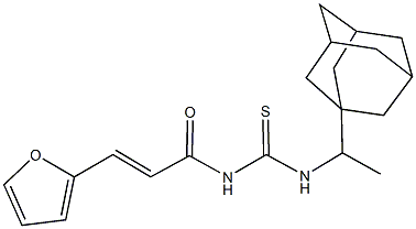 N-[1-(1-adamantyl)ethyl]-N'-[3-(2-furyl)acryloyl]thiourea Struktur