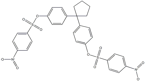 4-(1-{4-[({4-nitrophenyl}sulfonyl)oxy]phenyl}cyclopentyl)phenyl 4-nitrobenzenesulfonate Struktur