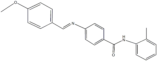 4-[(4-methoxybenzylidene)amino]-N-(2-methylphenyl)benzamide Struktur