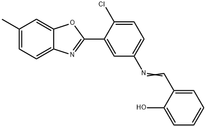 2-({[4-chloro-3-(6-methyl-1,3-benzoxazol-2-yl)phenyl]imino}methyl)phenol Struktur