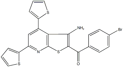 [3-amino-4,6-di(2-thienyl)thieno[2,3-b]pyridin-2-yl](4-bromophenyl)methanone Struktur