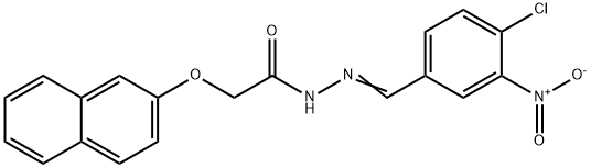 N'-{4-chloro-3-nitrobenzylidene}-2-(2-naphthyloxy)acetohydrazide Struktur