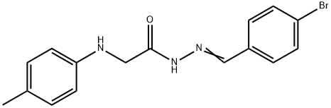 N'-(4-bromobenzylidene)-2-(4-toluidino)acetohydrazide Struktur