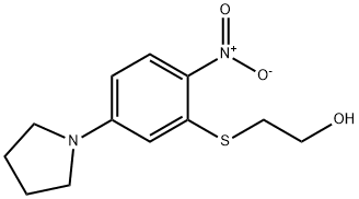 2-{[2-nitro-5-(1-pyrrolidinyl)phenyl]sulfanyl}ethanol Struktur