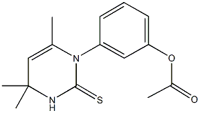 3-(4,4,6-trimethyl-2-thioxo-3,4-dihydro-1(2H)-pyrimidinyl)phenyl acetate Struktur