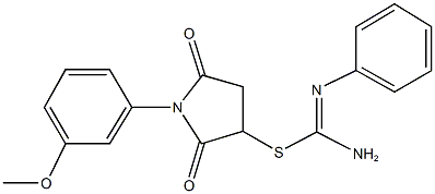 1-(3-methoxyphenyl)-2,5-dioxo-3-pyrrolidinyl N'-phenylimidothiocarbamate Struktur