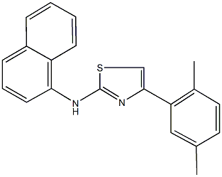 N-[4-(2,5-dimethylphenyl)-1,3-thiazol-2-yl]-N-(1-naphthyl)amine Struktur