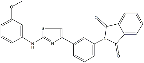 2-{3-[2-(3-methoxyanilino)-1,3-thiazol-4-yl]phenyl}-1H-isoindole-1,3(2H)-dione Struktur