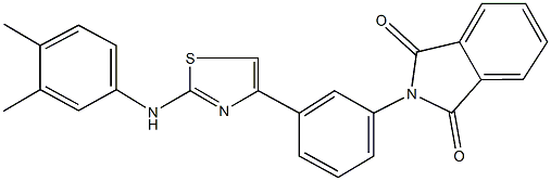 2-{3-[2-(3,4-dimethylanilino)-1,3-thiazol-4-yl]phenyl}-1H-isoindole-1,3(2H)-dione Struktur