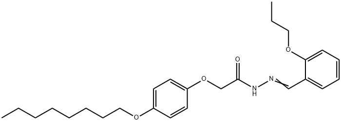 2-[4-(octyloxy)phenoxy]-N'-(2-propoxybenzylidene)acetohydrazide Struktur