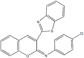 N-[3-(1,3-benzothiazol-2-yl)-2H-chromen-2-ylidene]-N-(4-chlorophenyl)amine Struktur