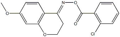 7-methoxy-2,3-dihydro-4H-chromen-4-one O-(2-chlorobenzoyl)oxime Struktur