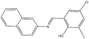 4-chloro-2-iodo-6-[(2-naphthylimino)methyl]phenol Struktur